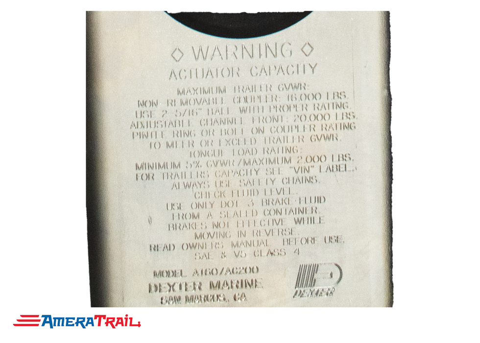 20,000 lb. Surge Brake Actuator 2 5/16" for Tandem / Triple Axel w/ Disc Brake, AmeraTrail Original Equipment