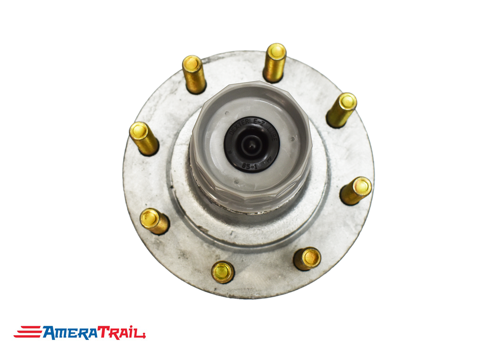 8 Lug Complete Hub Kit for 8000 lb. Axles with 5/8 studs, Fully Greased, 8 on 6.5 Lug Pattern