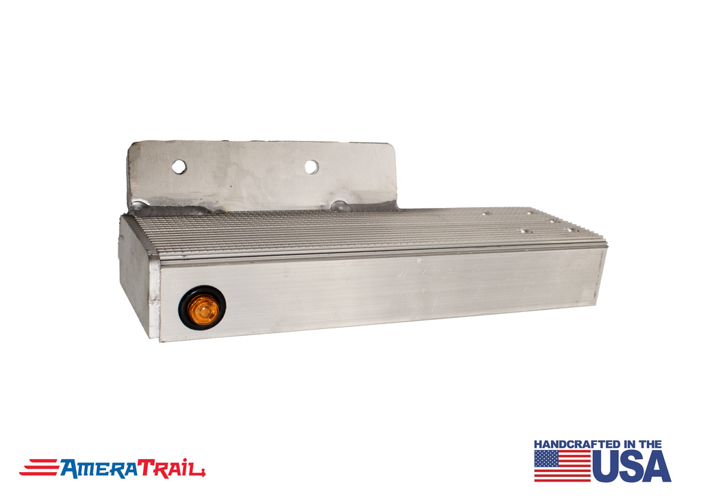 13" Channel Step, STARBOARD FRONT w/ Fender Support & LED Marker Light - Includes SS Attaching Hardware