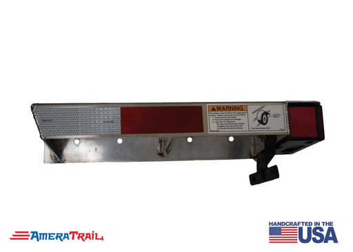 Classic Rear 22" / 28" PORT Side / Left Side - I Beam Trailer Step , Secures Fender, Includes Non Skid  Reflective Tape, and Led Light