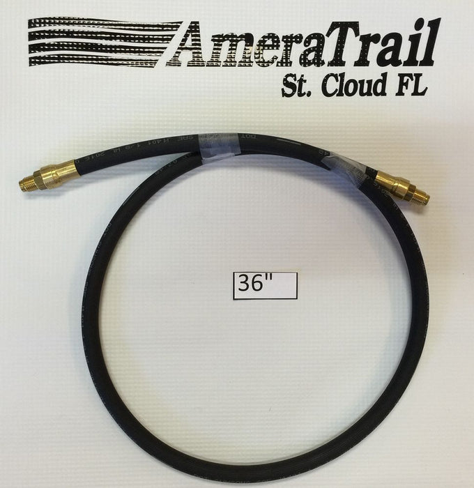 Kodiak 18" Hydraulic Brake Hose For Trailer – 3/16" Male Fitting, 1/8" ID, Part BH-3MFS-1-5