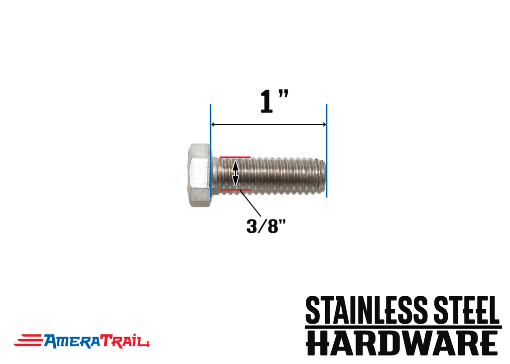 Stainless Steel Bolt 3/8 x 1