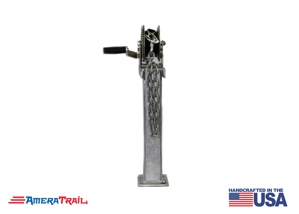 Winch Stand 18" Tall 90° Fixed - Includes 18" Chain w/ S Hook (PLEASE ALLOW 3-5 BUSINESS DAYS FOR PRODUCTION)