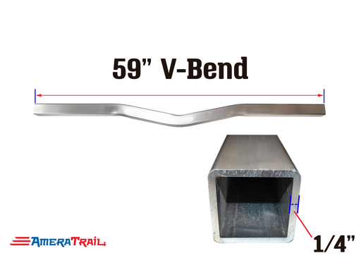 59 X 3 X 3" V Bend Cross Member, 1/4" Wall, Structural Aluminum