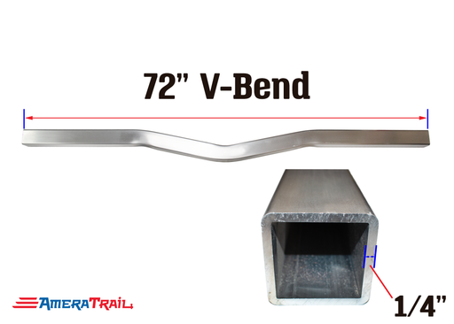 72 X 3 X 3" V Bend Cross Member, 1/4" Wall, Structural Aluminum