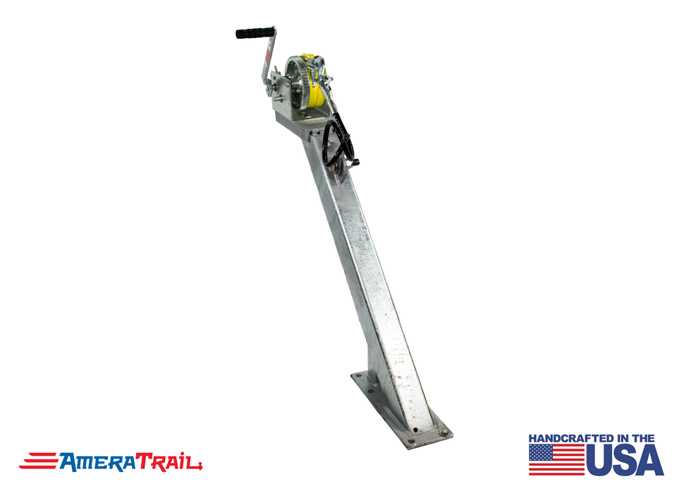 Adjustable Winch Stand Post - 45° w/ 26" & 34" Base Height's (PLEASE ALLOW 3-5 BUSINESS DAYS FOR PRODUCTION)