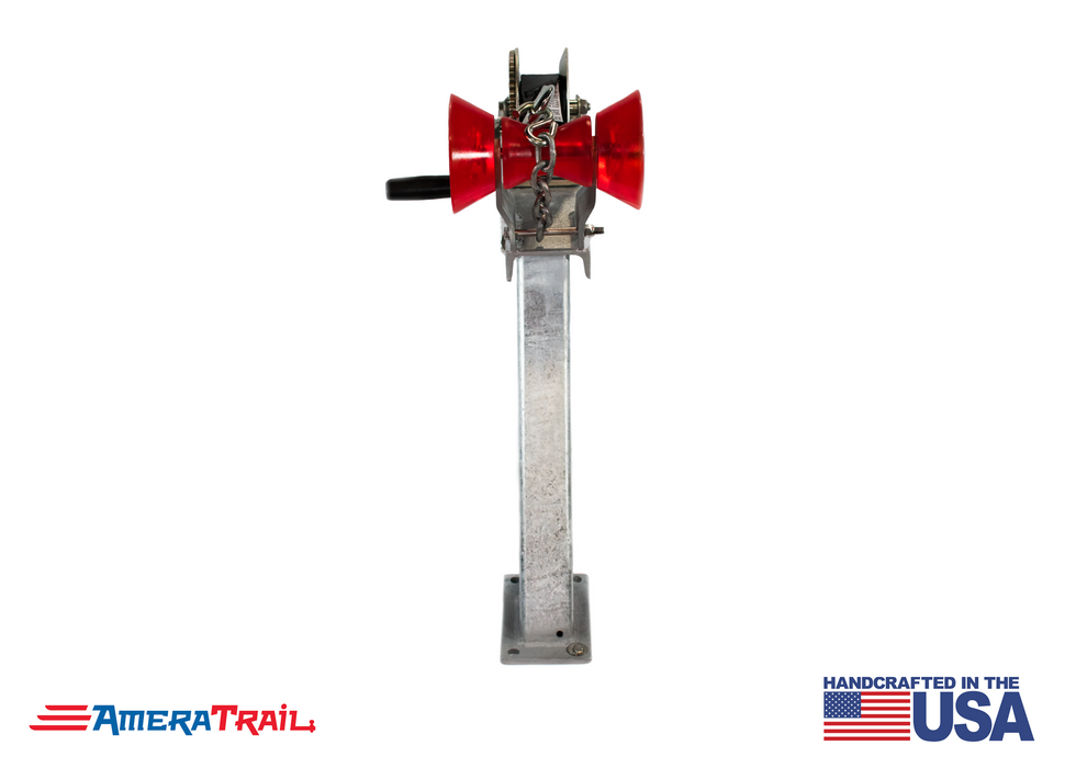 Adjustable Bow Stop & Winch Combo on 30" Post - Available w/ Fulton 1800lb Winch & Stoltz Roller