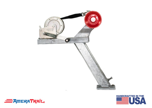 Adjustable Bow Stop / Winch Stand Combo, 30° Lean Adjusts from 22" to 34" - Available w/ Fulton 1800lb Winch & Stoltz Roller