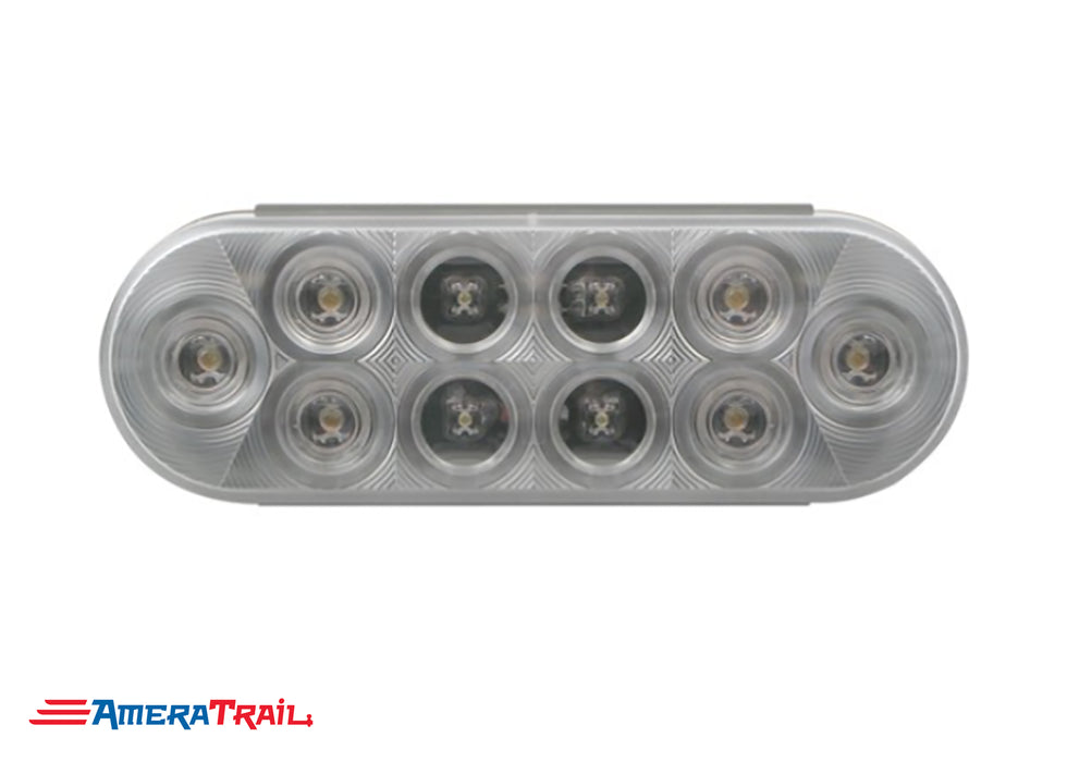 Clear Flush Mount 6" Oval LED, Utility/Clearance , Optronics