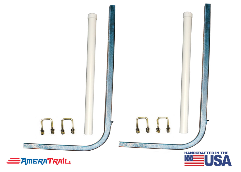 Complete Guide Post Kit Includes 2 48" Galvanized Guide Posts, 2 PVC Poles, and Attaching U Bolts