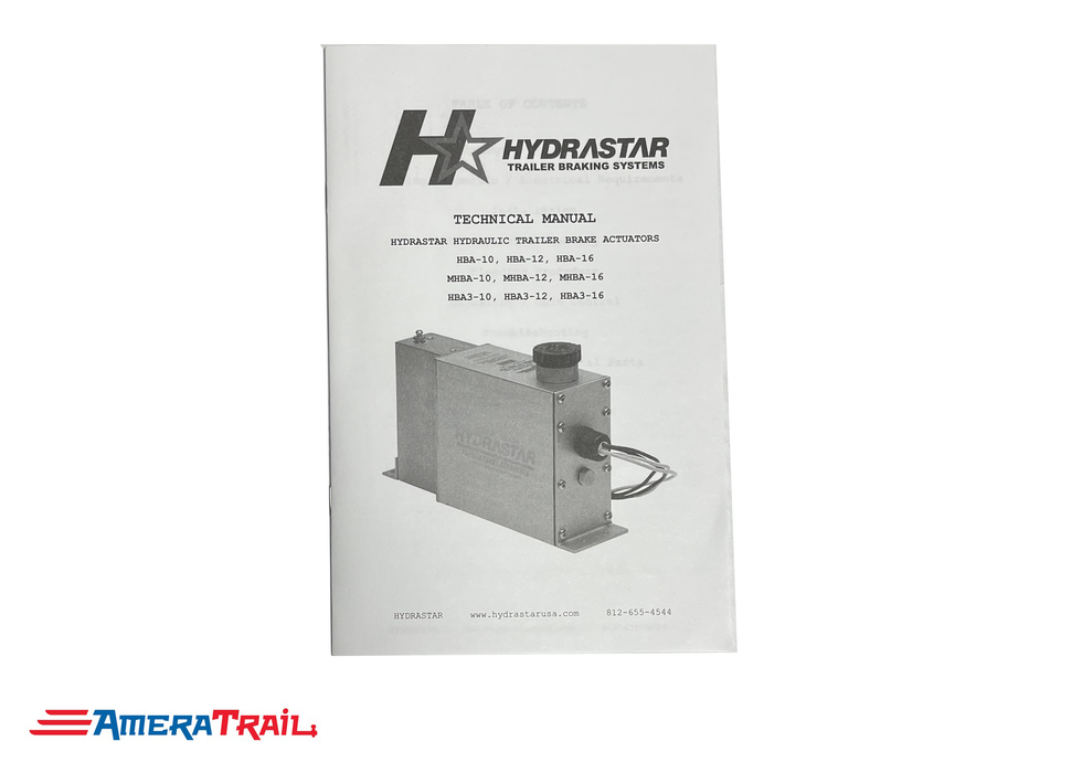 HYDRASTAR EOH Braking System - 1600 PSI Electric Over Hydraulic Brake Kit