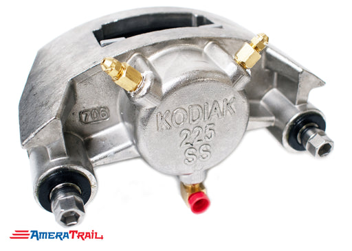 Kodiak 225 Stainless Steel Caliper, Fits 3500 - 6000 lbs Axles - Includes 1 Set of Pads & Guide Bolts