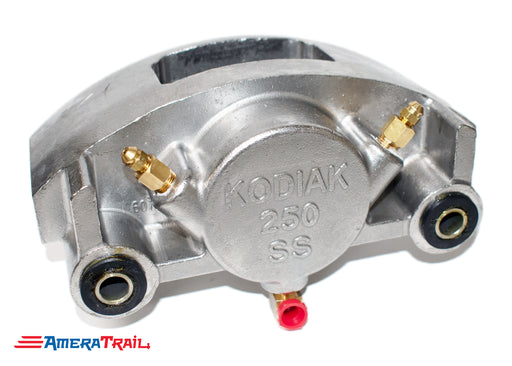 Kodiak 250 Stainless Steel Caliper, Fits 7000 - 8000 lbs Axles - Includes 1 Set of Pads & Guide Bolts
