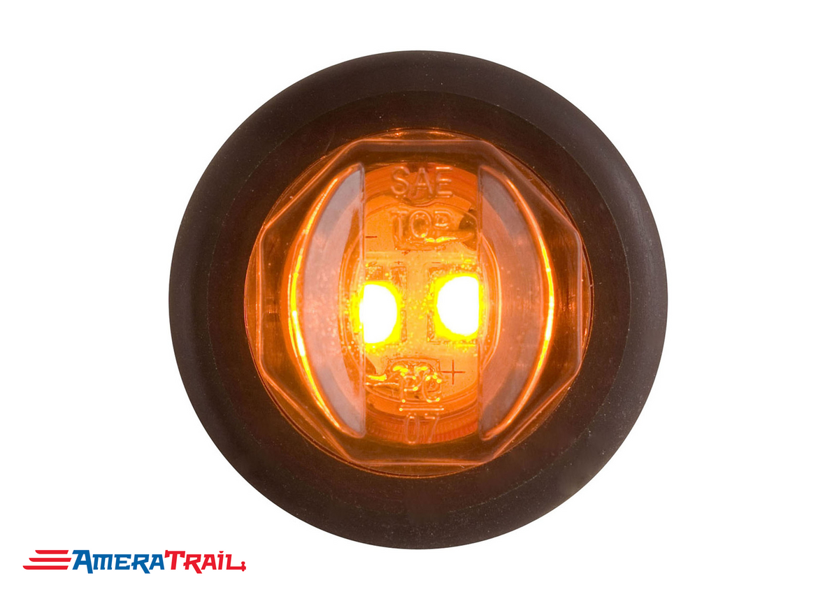 Round Amber LED Flush Mount Side Marker 3/4