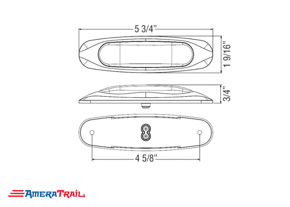 Amber LED Panel Surface Mount, Optronics — AmeraTrail Parts