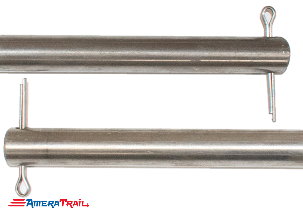 14 1/4" x 5/8" Stainless Steel Roller Rod - Fits 12" Keel Roller , Includes Stainless Steel Cotter Pins