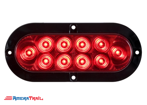 6" Oval LED Surface Mount Red Taillight, Optronics