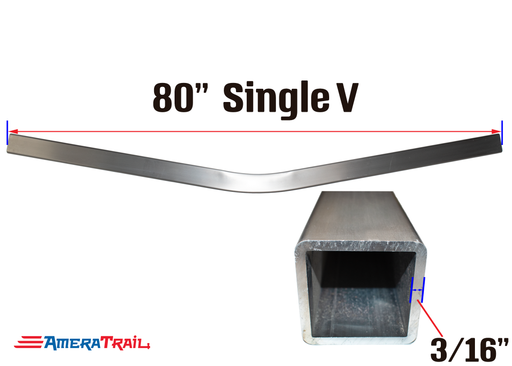 78.25 X 3 X 3" Single V Cross Member, 3/16" Wall, Structural Aluminum
