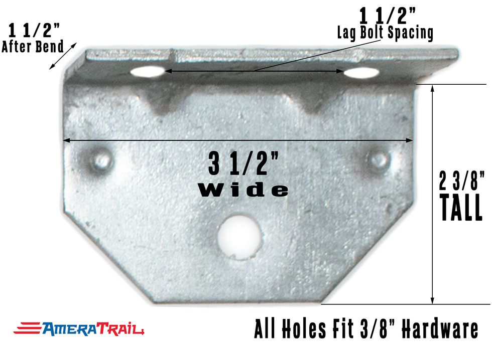 Angled Swivel Bracket for Adjustable Bunks - 1/8" Galvanized Steel
